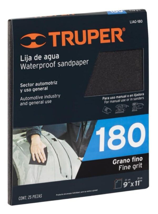 Lija de agua no. 180 Truper